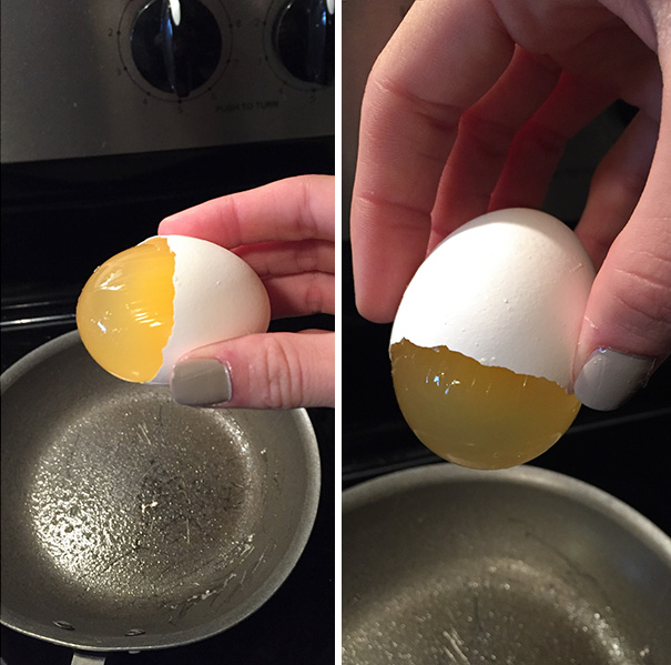 I Cracked This Egg But The Yolk Sac Remained Intact