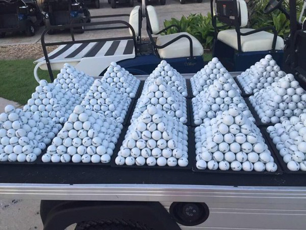 These Golf Ball Pyramids Are Very Satisfying