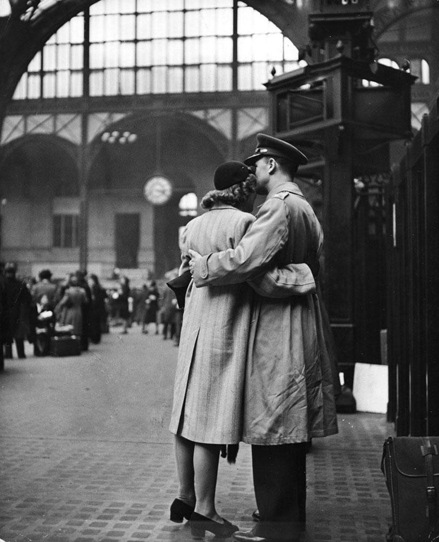 Saying Farewell To Departing Troops At New York's Penn Station, April 1943