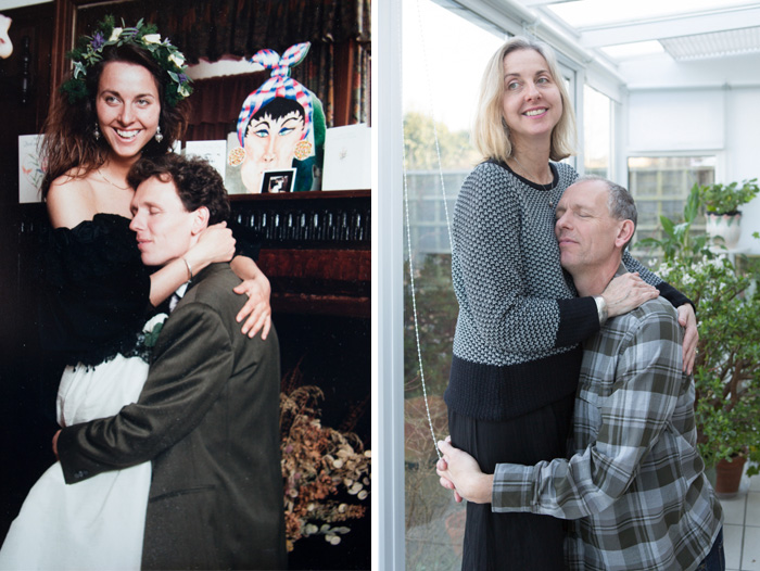 We Tried To Recreate Our Wedding Photo Here. 1991 And 2015