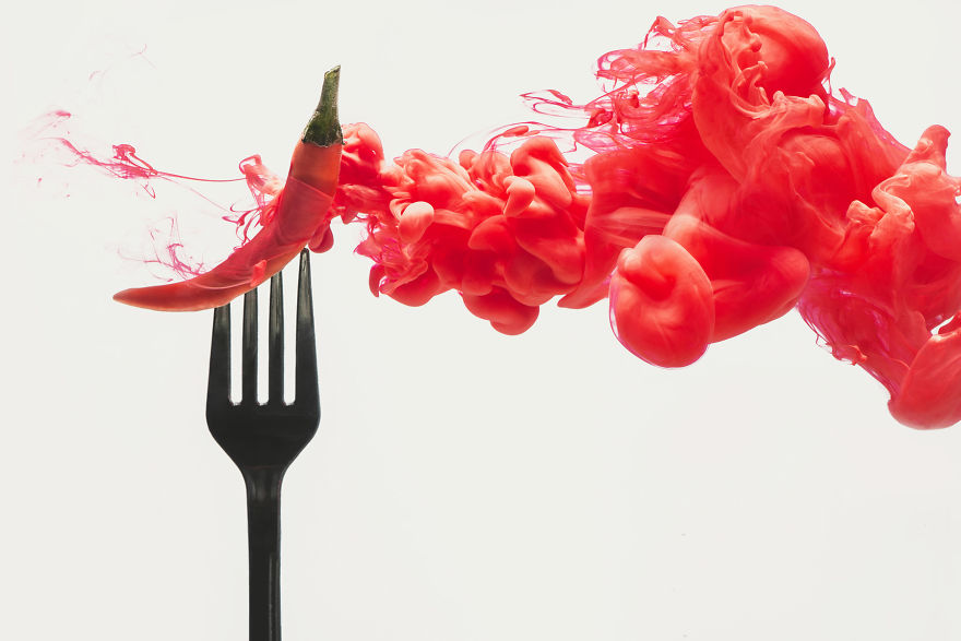 I Photograph Foods Dissolving Into Clouds Of Colours