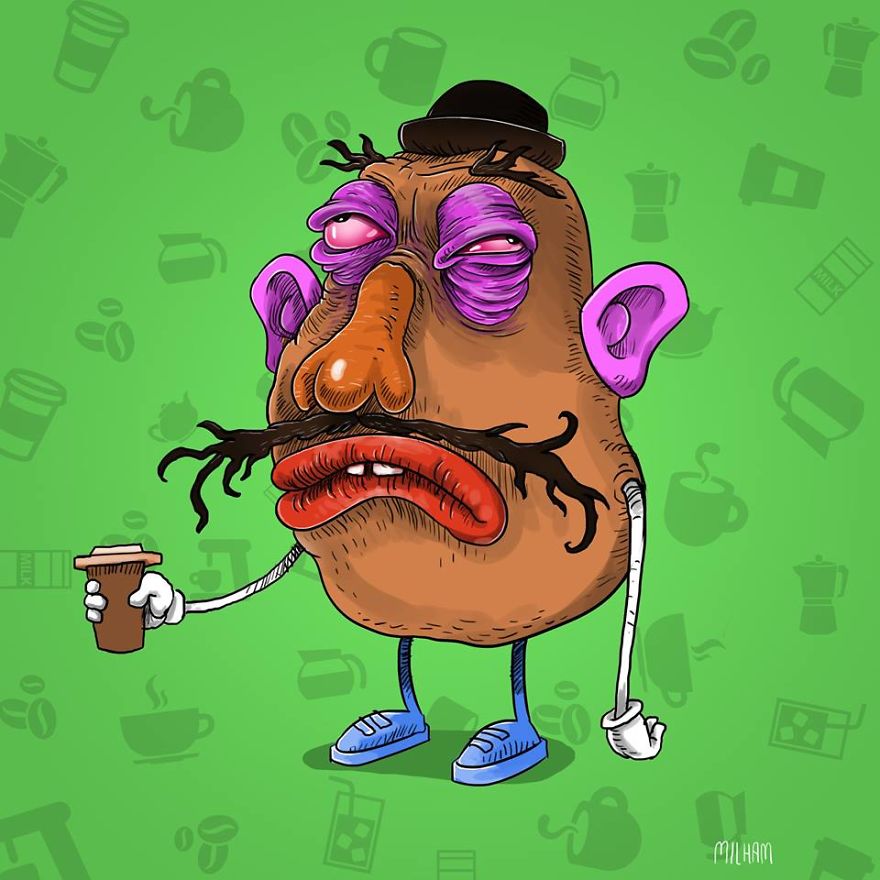 Mr. Potato Head Before Coffee