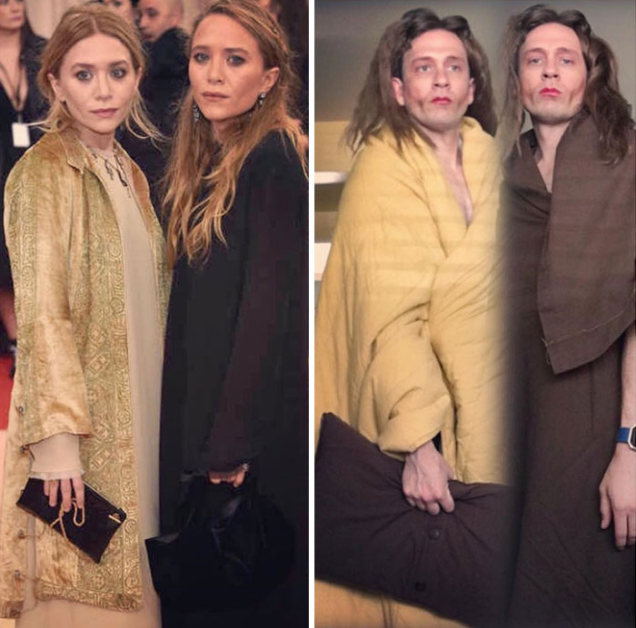 Tom Lenk As Olsen Twins At Met Gala