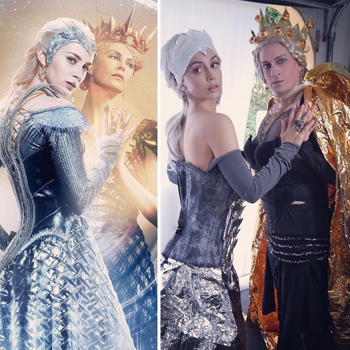 Tom Lenk And Eliza Dushku As Charlize Theron And Emily Blunt On The Huntsman: Winters War