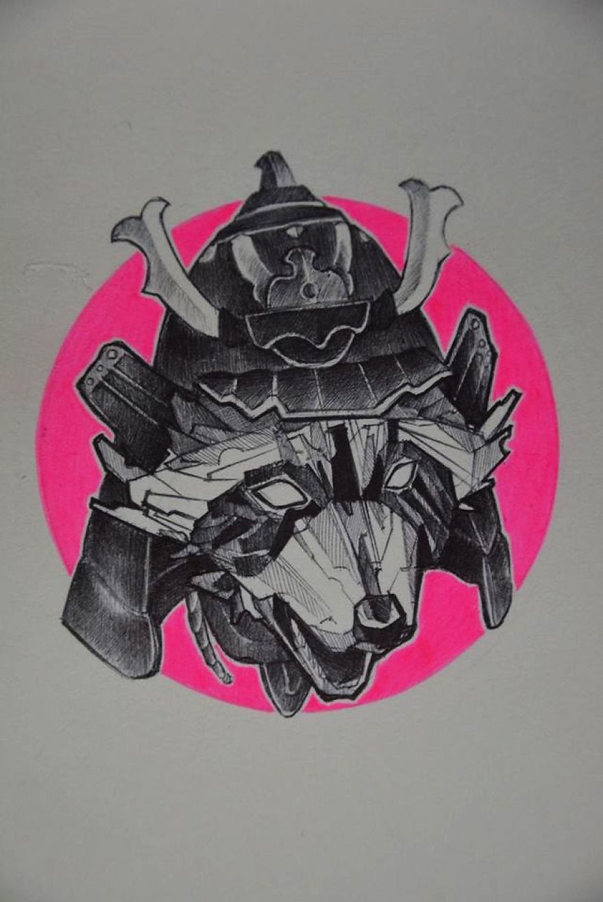 Every Free Time I Create Animal Drawings With A Twist !