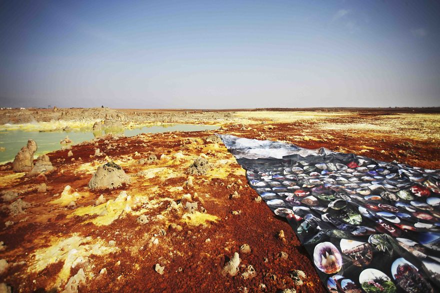 Belgian Artist Creates Large-scale Landscape Art To Demonstrate Man's Impact On The Planet.
