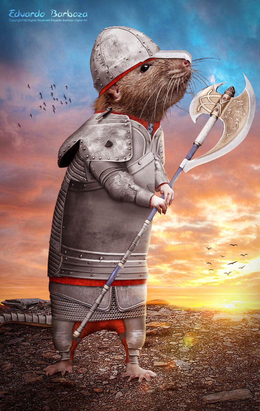 Artists Photoshop Armor On Animals To Bring Awareness To Endangered Species
