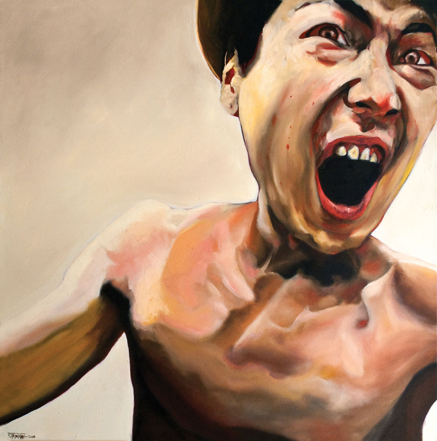 My Oil Paintings Of People Expressing Rage