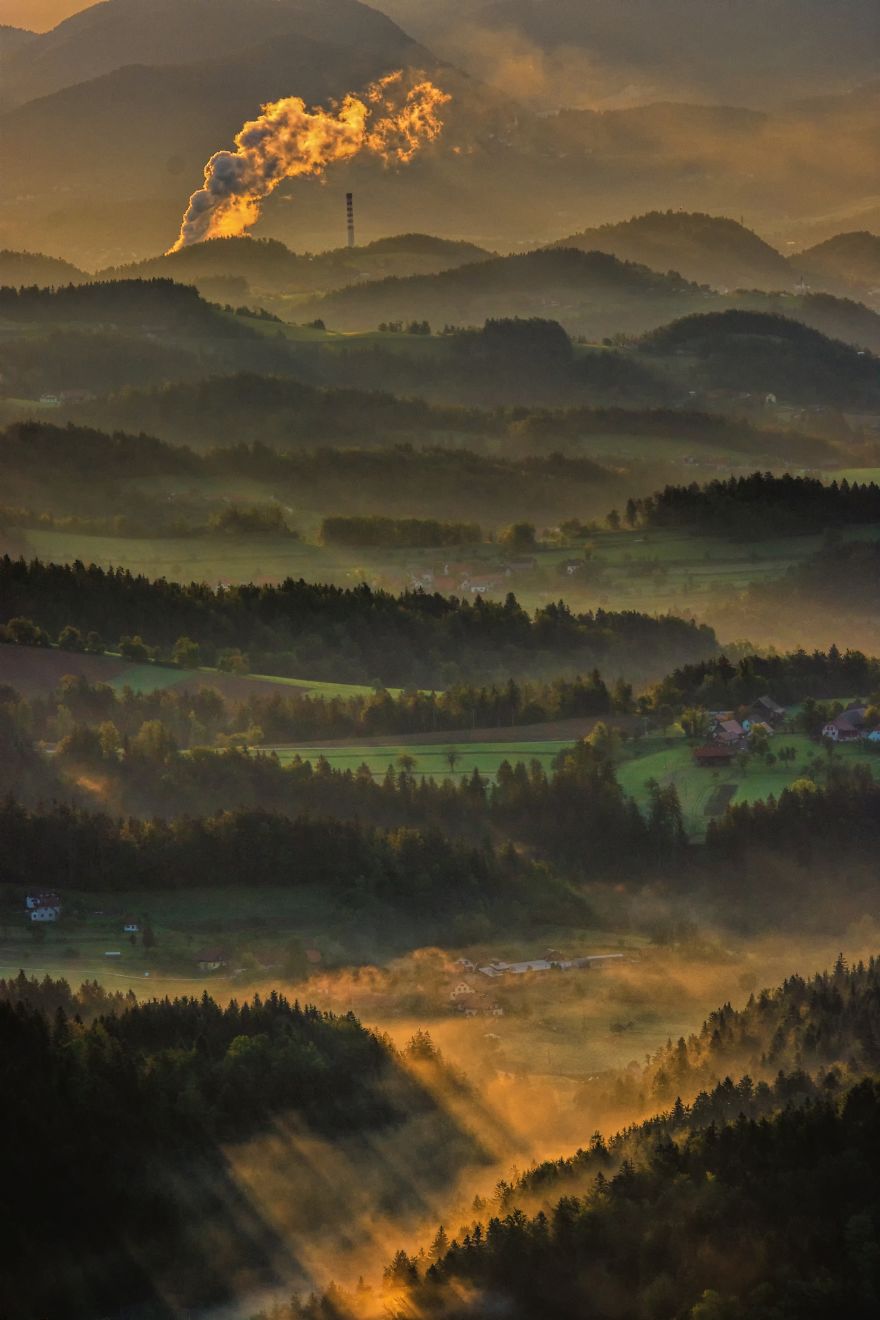 I Photographed Slovenian Countryside Illuminated By Rays Of Sun