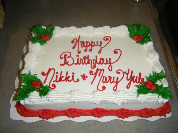 Walmart Messed Up, It's Suppose To Say "happy Birthday Nikki & Merry Yule."