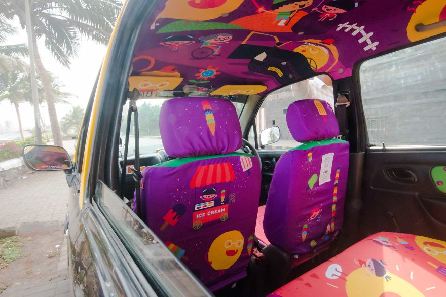 This 75-Year-Old Taxi Driver Helps People In Emergencies, So We Decided To Give His Cab The Design Treatment