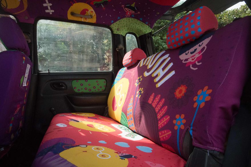 This 75-Year-Old Taxi Driver Helps People In Emergencies, So We Decided To Give His Cab The Design Treatment