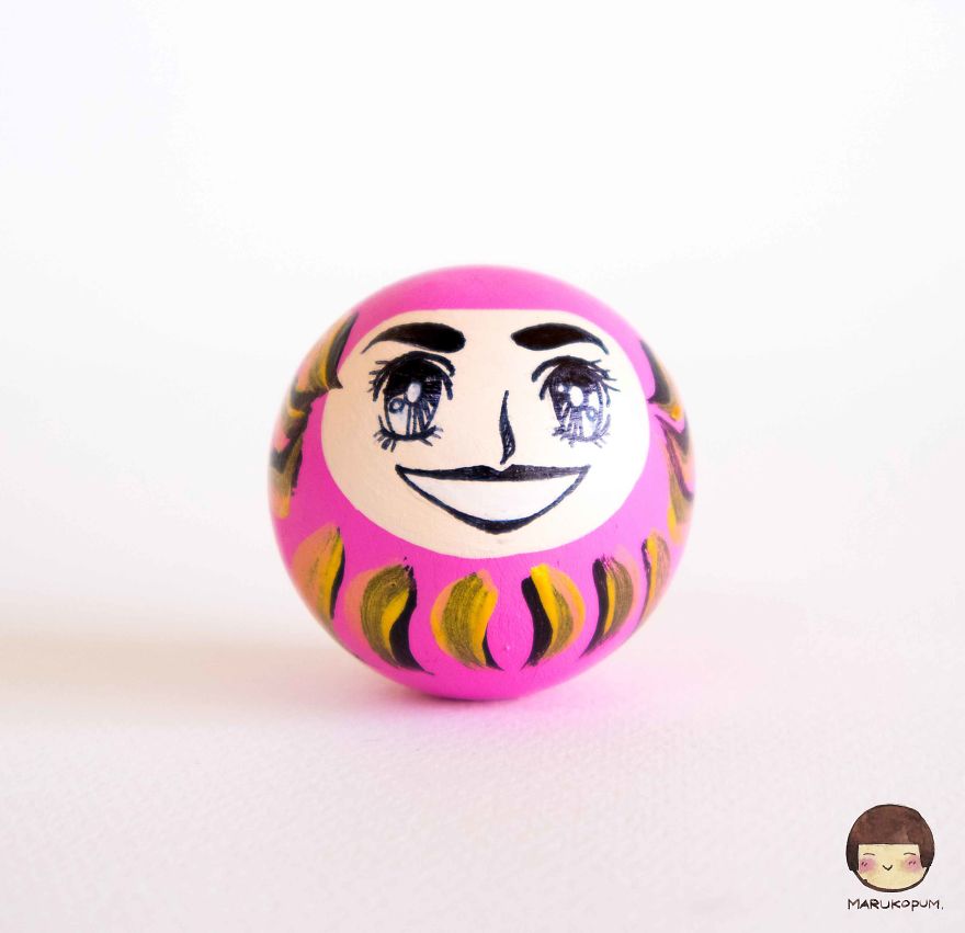 Daruma Doll Is Not A Serious Face Anymore. I Created Kawaii Face For Them.