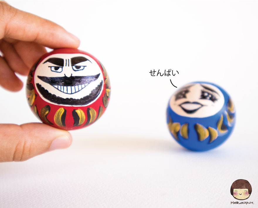 Daruma Doll Is Not A Serious Face Anymore. I Created Kawaii Face For Them.