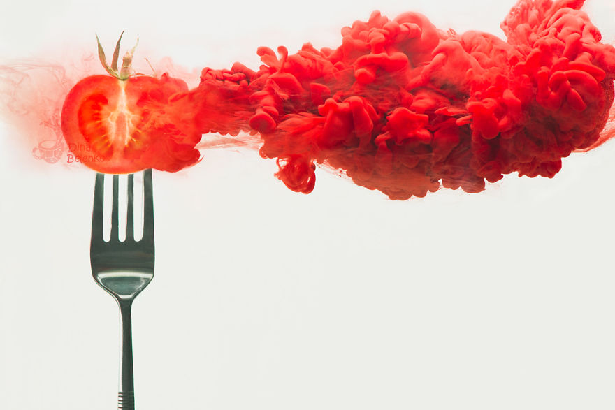 I Photograph Foods Dissolving Into Clouds Of Colours