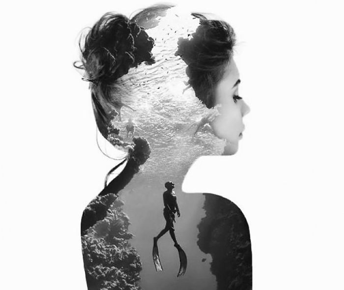 Double Exposure Portraits Where I Merge Two Worlds Into One