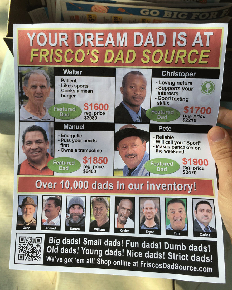 I Made A Fake Father's Day Sale Flyer And Left It In My Neighbors' Mailboxes