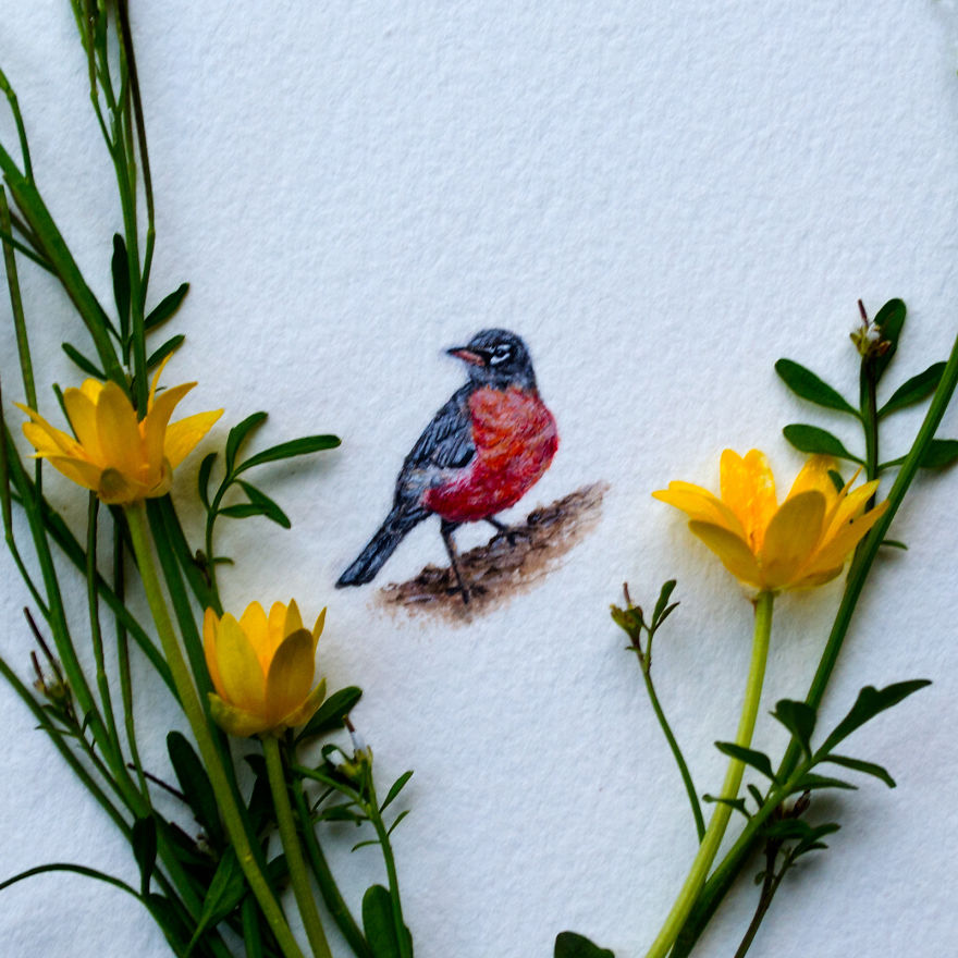 Robin. A Little Robin That Was Created For The First Day Of Spring