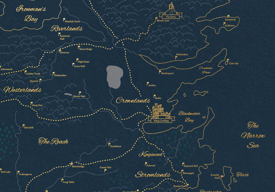 I've Created An Extremely Detailed Map Of The Known Game Of Thrones Lands
