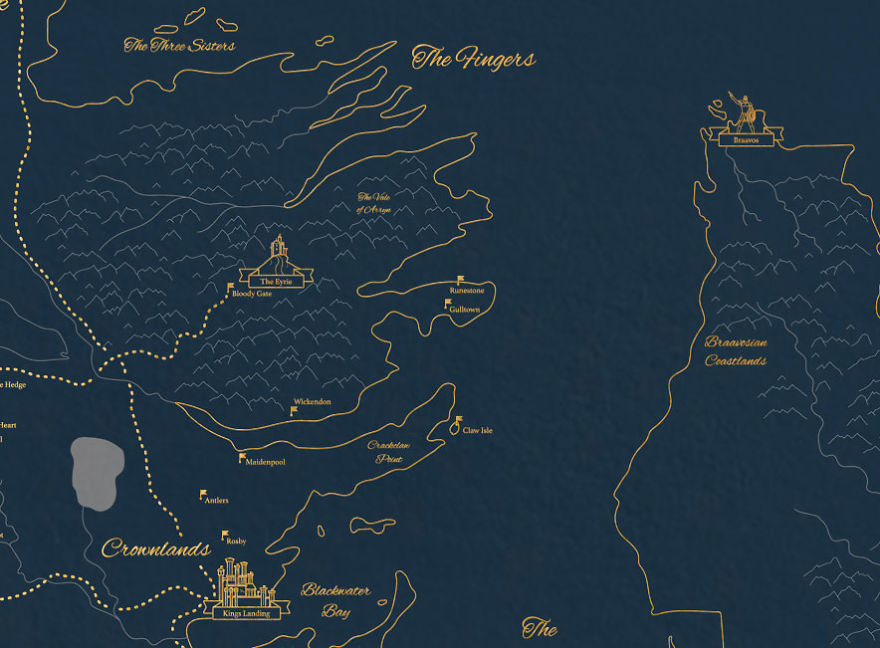 I've Created An Extremely Detailed Map Of The Known Game Of Thrones Lands