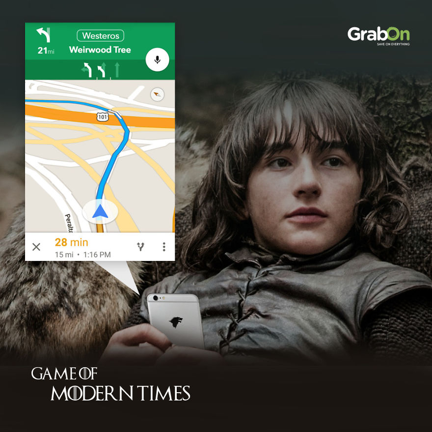 9 Posters Of Game Of Thrones Characters Using Modern Day Apps