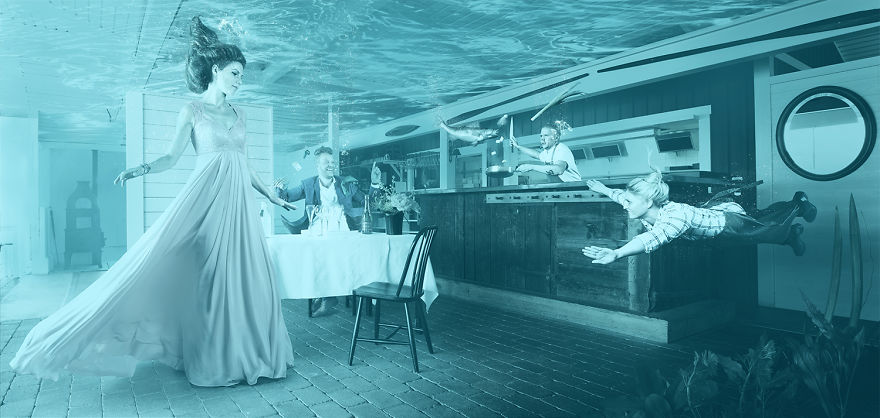 I Spent Over 40 Hours To Create This Underwater Restaurant Image