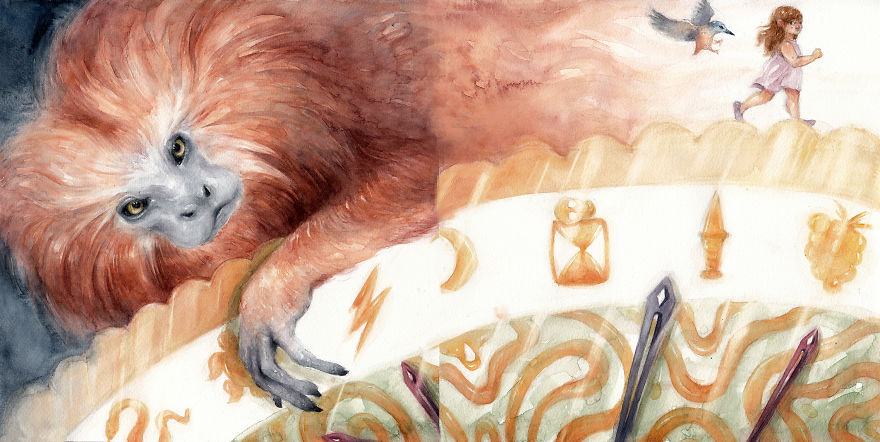 I Created Watercolor Illustrations Based On The Fantasy Novel 'The Golden Compass'