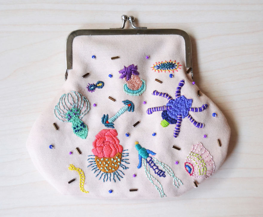 Life In A Drop Of The Seawater Coin Purse