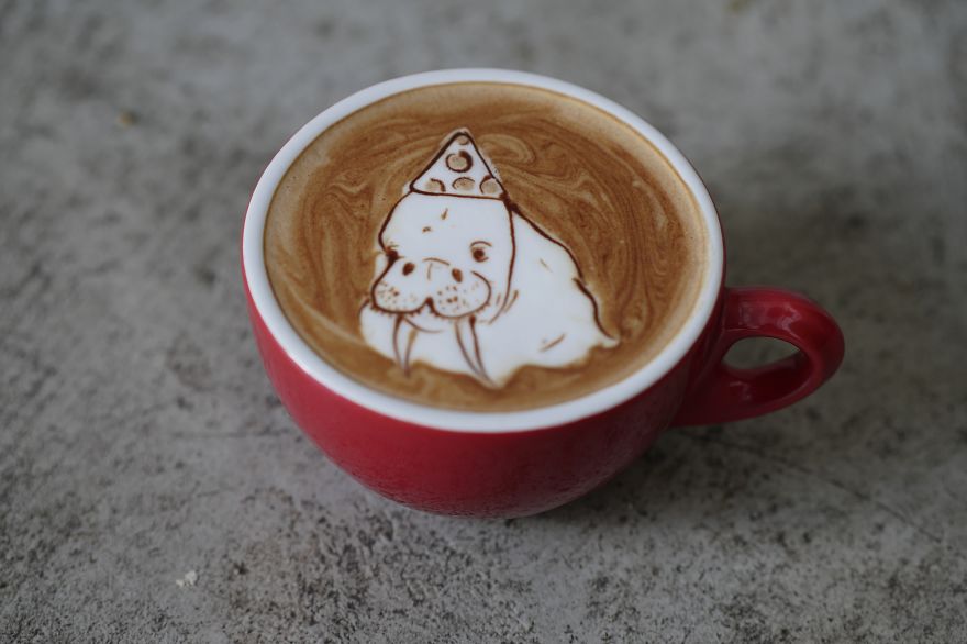 My Friend Convinced Me To Try Latte Art, Here's The Result