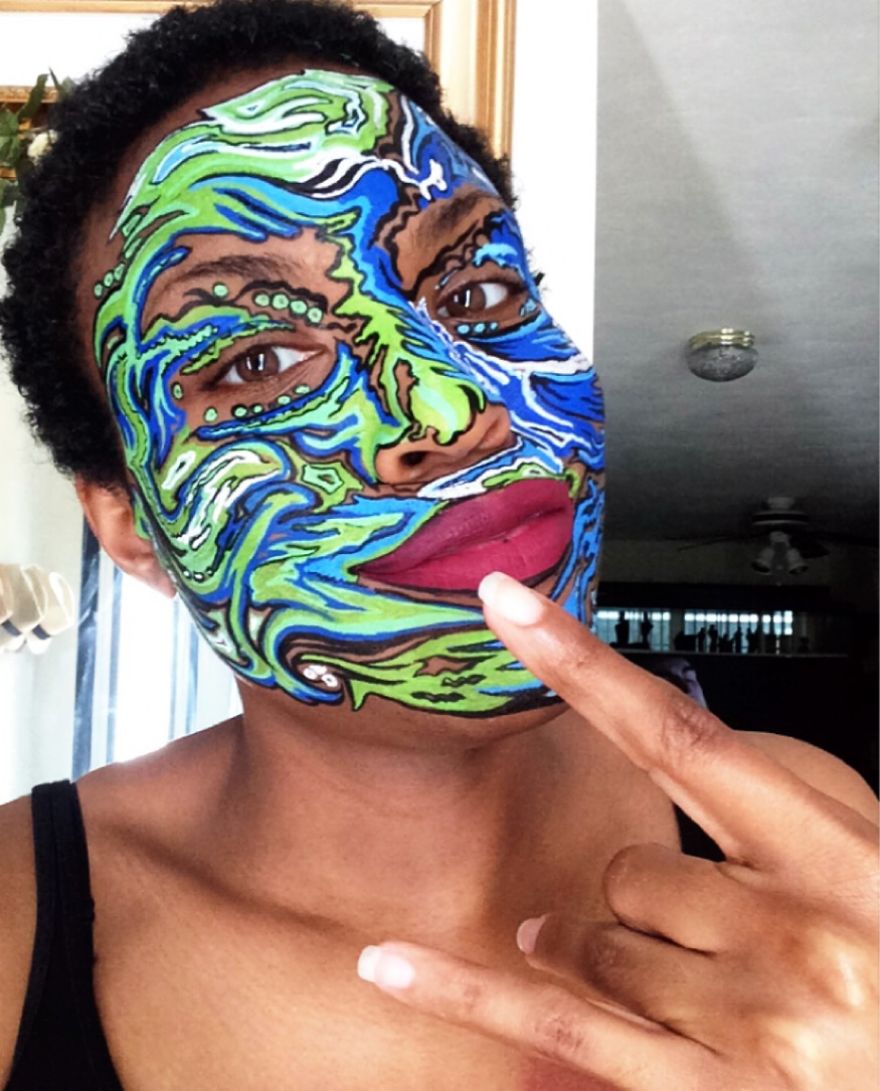 Timelapse Of Face Art With Posca Markers