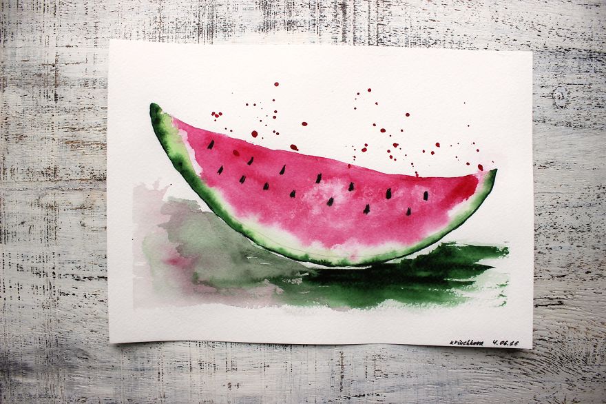 I Passed 76 Out 0f 365 Days Of Everyday Watercolor Drawings