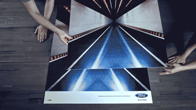 Optical Illusion Poster For Adaptive Headlight System