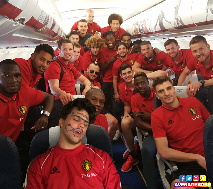 I Photoshoped Myself With The Belgian Red Devils During Euro 2016 In France