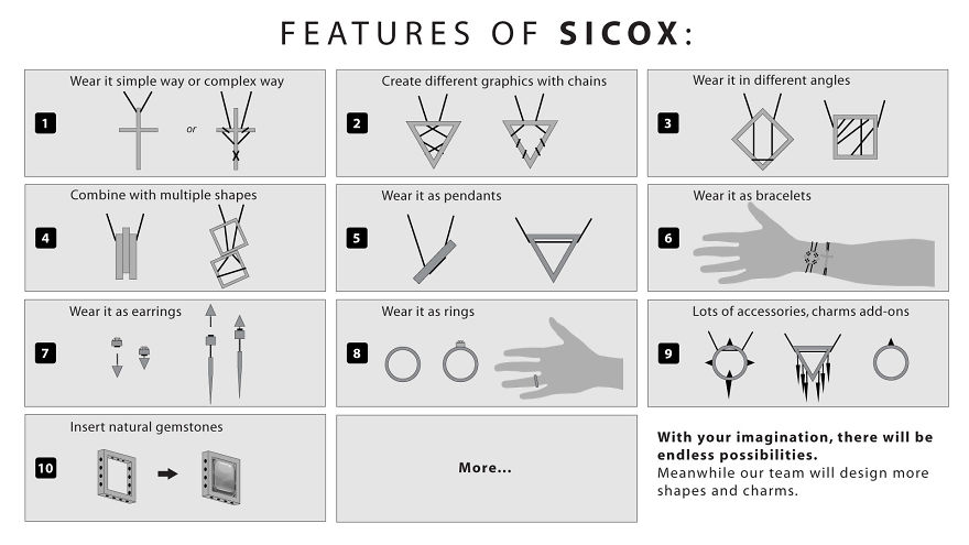 Sicox™ - The World’s First Simple Complex Jewelry™. One Set Of Jewelry, Million Ways To Wear. Sicox™ - The World’s First Simple Complex Jewelry™. One Set Of Jewelry, Million Ways To Wear.