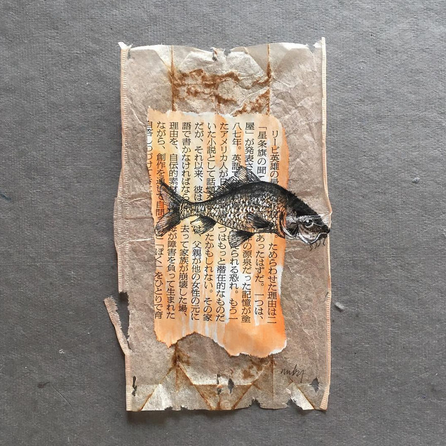 26 Days Of Tea In Japan: I Paint On Used Tea Bags