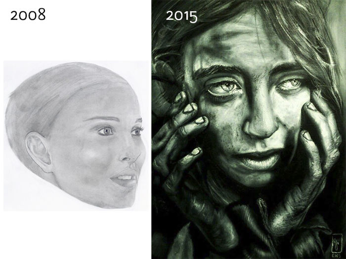 From Pencil To Acrylic In 7 Years