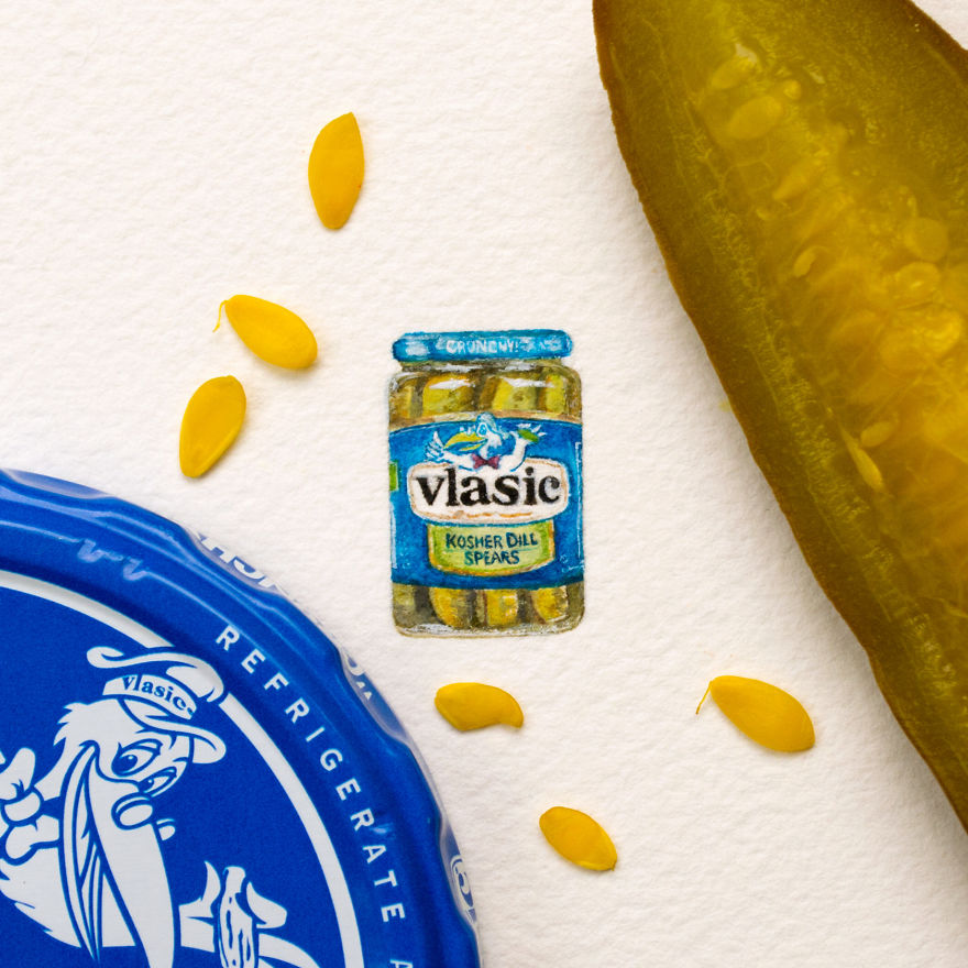 Vlasic. The Letter V For The "mini-market" Series. "mini-market" Consists Of A Brand For Each Letter Of The Alphabet