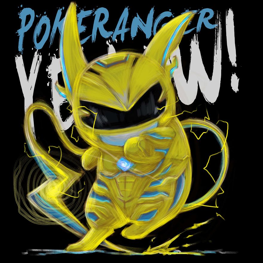 Artist Turns Cute Pokemons Into Badass Power Rangers