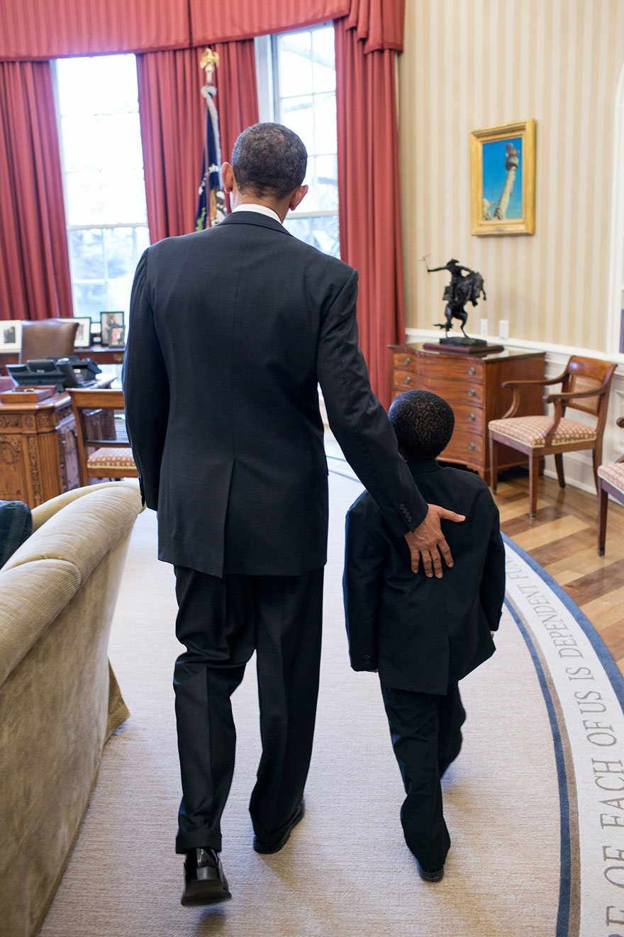President Barack Obama Welcomes Robby Novak, Known As “Kid President,” To The Oval Office