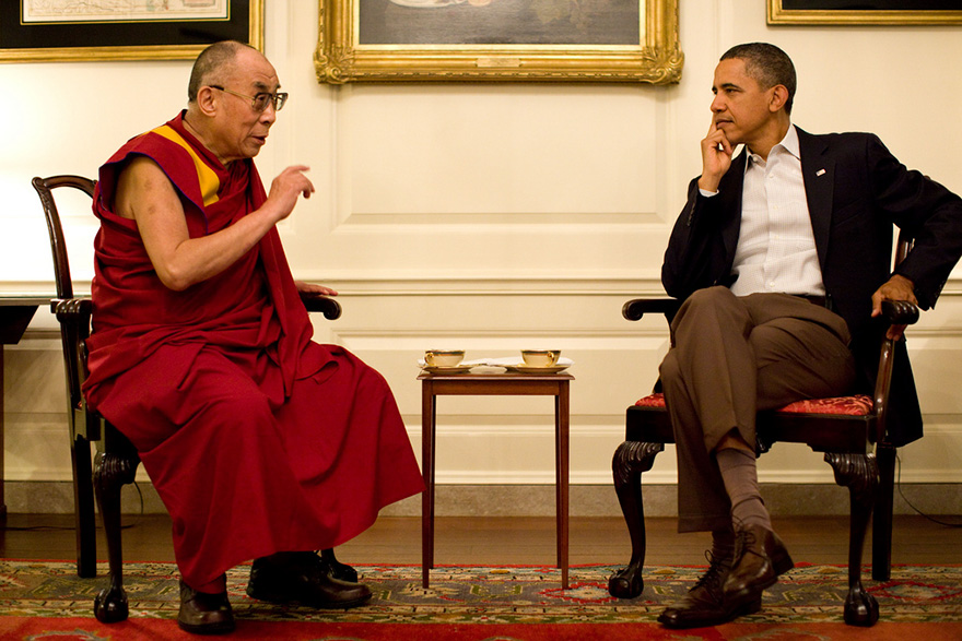 President Barack Obama Meets With His Holiness The XIV Dalai Lama