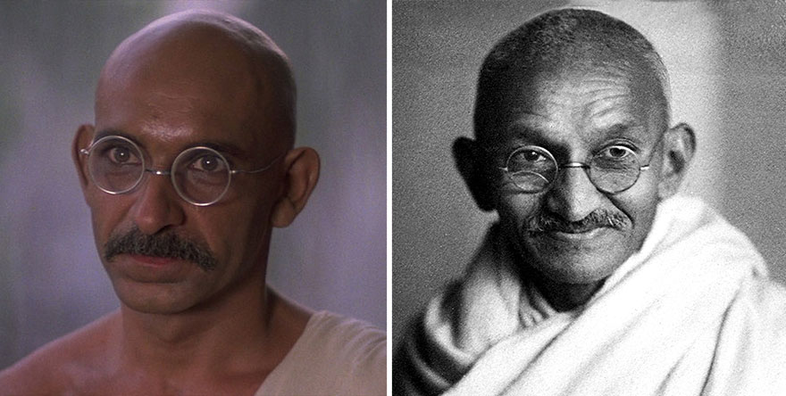 Actores perfectamente caracterizados - Gandhi