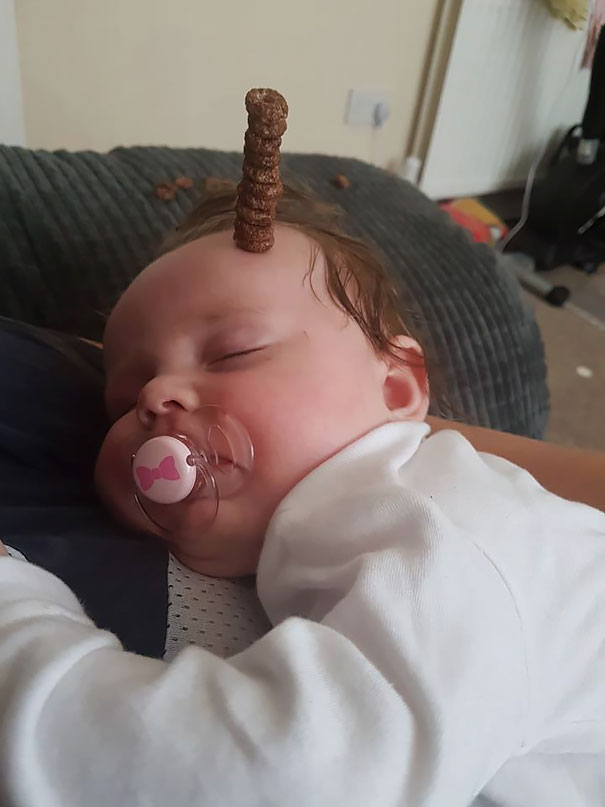 Challenge Accepted. You Guess... What's More...the Baby In Months, Or Cheerios On His Head?