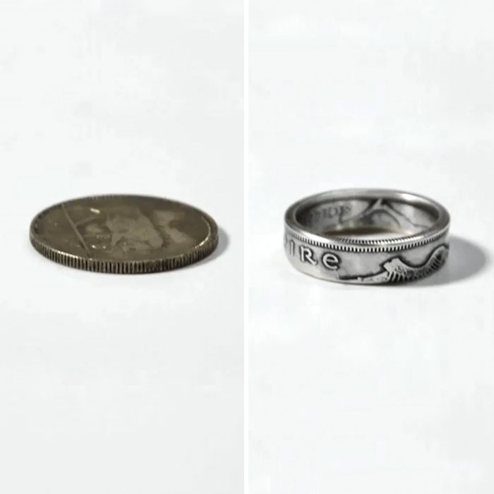 1939 Irish Coin Turned Into A Ring