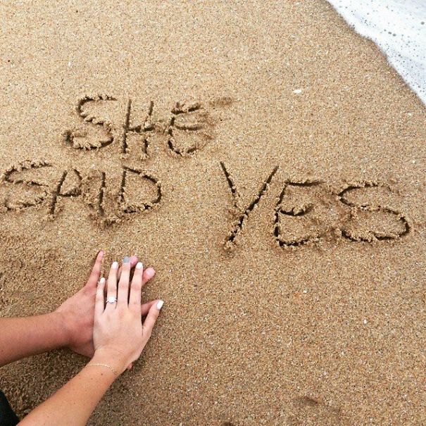 Written In The Sand Engagement Announcement