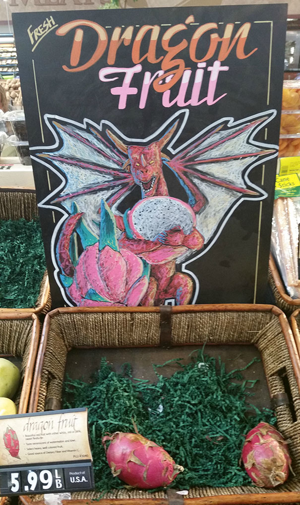 Our Local Harmon's Grocery In-store Advertising For Their Dragon Fruit