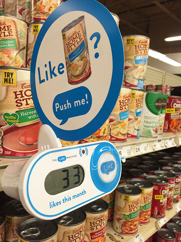 My Local Grocery Store Has 'like' Buttons For Products. It Shows You How Many Other People Pushed The Button