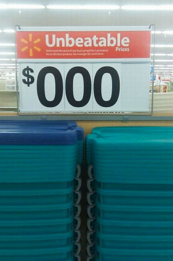 Funny Sale Signs In Walmart