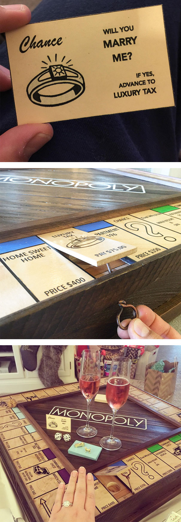 Proposal Using Custom-Made Monopoly Board With Secret Compartment
