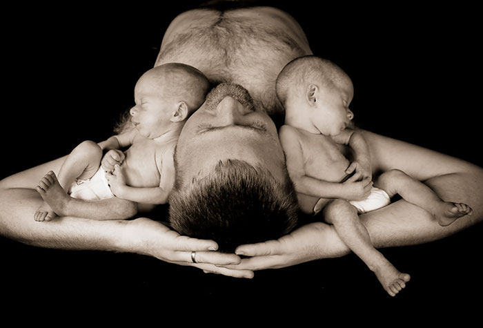 Father And Twins