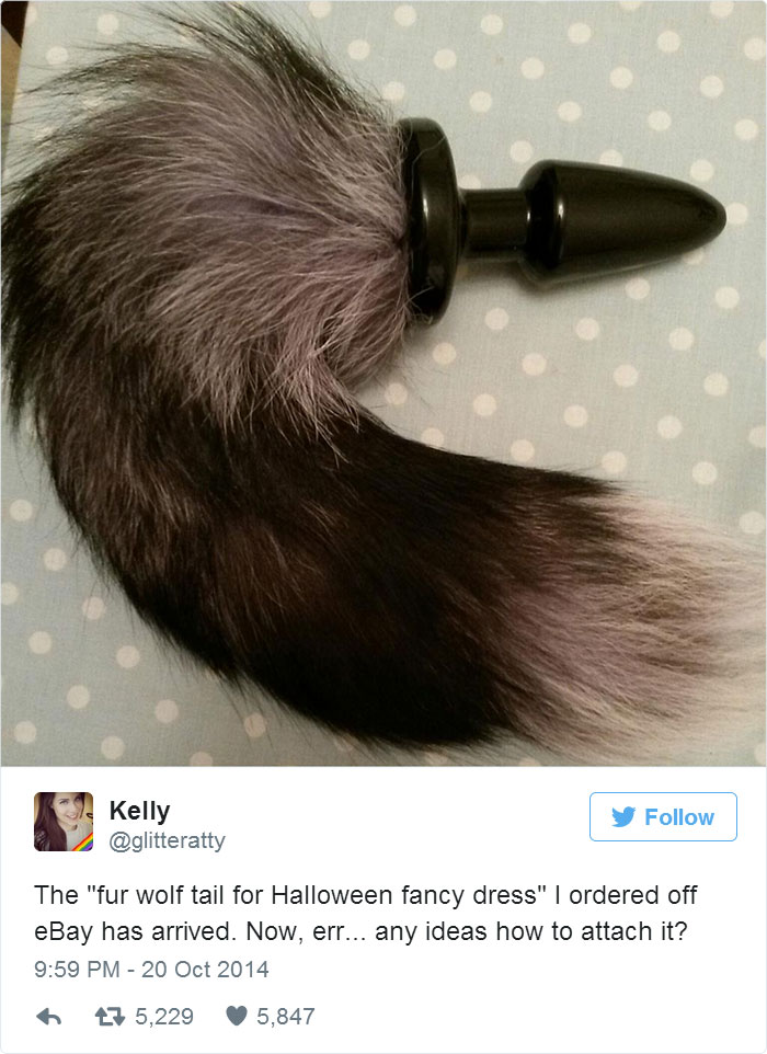 The "Fur Wolf Tail For Halloween Fancy Dress" I Ordered Off Ebay Has Arrived